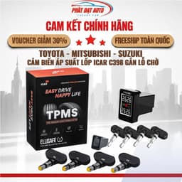 Cảm biến áp suất lốp iCar C398 gắn lỗ chờ Toyota Mitsubishi Suzuki - LuxuryCars 1