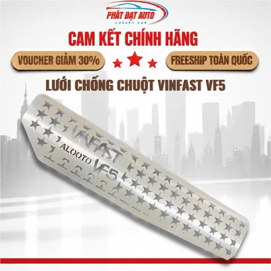 Lưới Chống Chuột Vinfast VF5, Fadil Inox 304 | Chuẩn Form Lỗ Hút Gió | Hàng Chuẩn