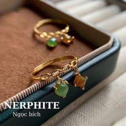 Nhẫn Khung Bac Si Vàg S925 Đính Viên Ngoc Bích + Hòa Điền Tu Nhiên Sdep vip 2