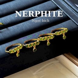 Nhẫn khung bac S925 Si Vàg Đính Viên Ngoc Bich Dáng Đẹp Hàng Kiểm Định 2