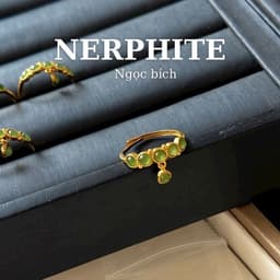 Nhẫn khung bac S925 Si Vàg Đính Viên Ngoc Bich Dáng Đẹp Hàng Kiểm Định 4