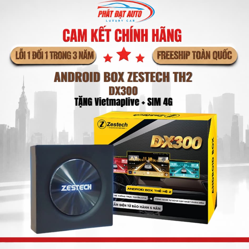 Android Box Zestech DX300 TH2 Màn Zin Thành Android Tặng VIETMAPLIVE và SIM 4G Cấu hình mạnh mẽ điều khiển giọng nói
