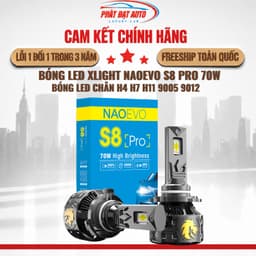 Bóng Led Xlight Naoevo S8 Pro 70W siêu sáng (4300K/5800K) tản nhiệt đồng (Chân H4 H7 H11 9005 9012) 1