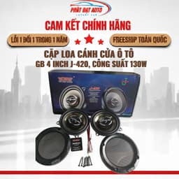 Cặp loa cánh cửa ô tô GB 4 inch J-420, công suất 130W, âm thanh sống động - nâng cấp âm thanh xe hơi 1