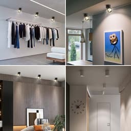 Đèn bơ ốp trần gập xoay 10w 3 chế độ/ màu hoàng hôn (vỏ trắng/ Đen). LMS 8