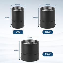 Đèn bơ ốp trần gập xoay 10w 3 chế độ/ màu hoàng hôn (vỏ trắng/ Đen). LMS 9