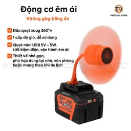 Quạt USB Mini HUKAN G1-USBFAN5505| Quạt Để Bàn 5V- 5W, Xoay 360°| Quạt Cá Nhân Nhỏ Gọn, Để Bàn Làm Mát Laptop Văn Phòng 3