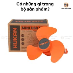 Quạt USB Mini HUKAN G1-USBFAN5505| Quạt Để Bàn 5V- 5W, Xoay 360°| Quạt Cá Nhân Nhỏ Gọn, Để Bàn Làm Mát Laptop Văn Phòng 2
