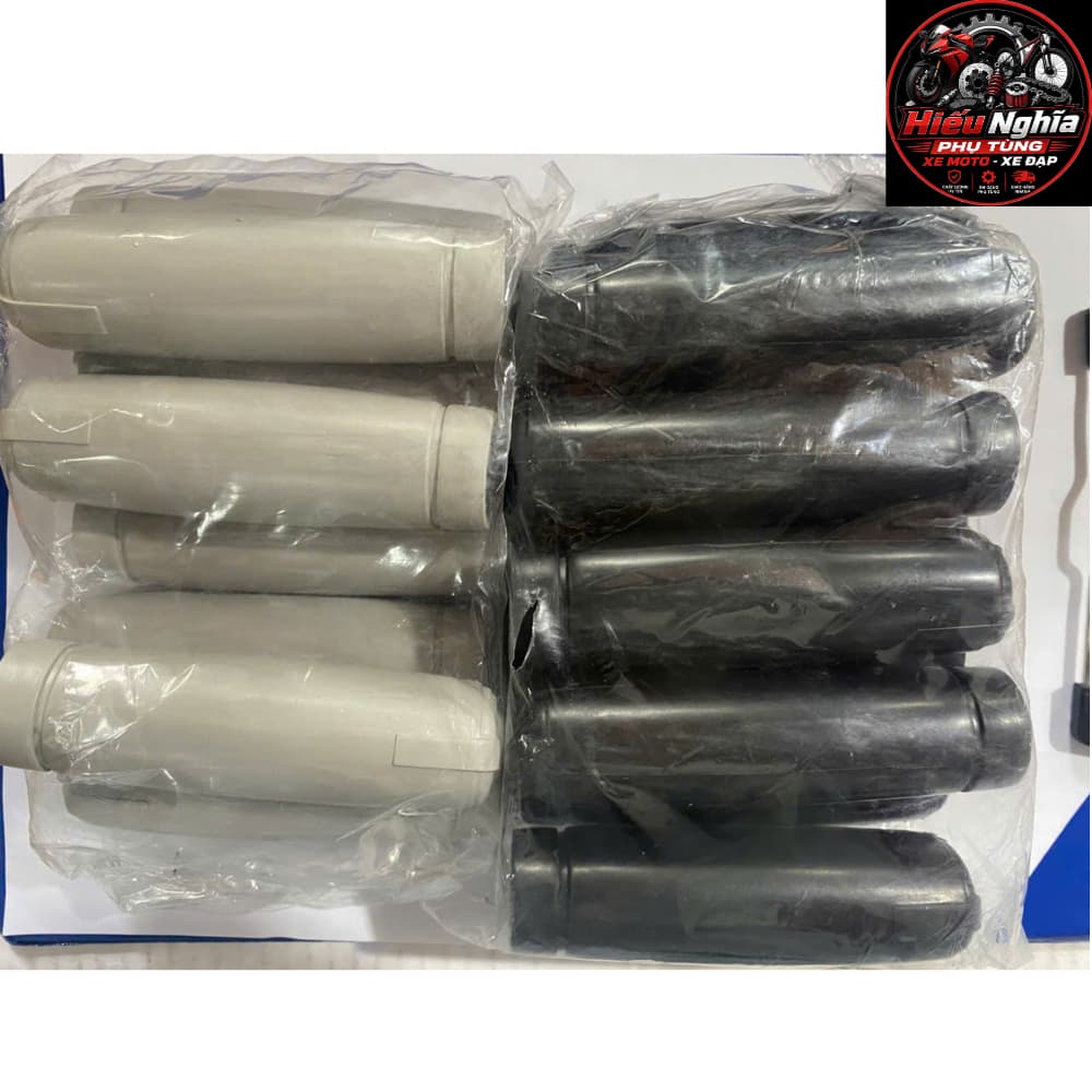 1 Đôi Tay Nắm Xe Đạp Phổ Thông Nhựa Mềm Cao Cấp (Bao Tay Xe Đạp 2 Màu Đen Trắng Chống Trượt)