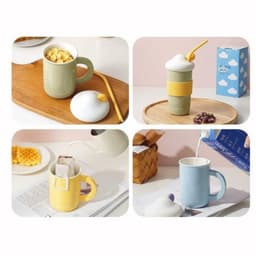 Ly sứ LocknLock có quai và nắp, dung tích 420ml SLB019GRN, hàng chính hãng - JoyMall 2