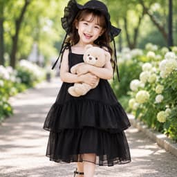 Váy bé gái đi biển, đi chơi S.A.MKIDS sát nách dây  nơ 3 màu sắc công chúa xinh đẹp cho bé chất liệu tơ ánh kim 8-28KG 4