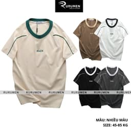 Áo Thun Nam Cổ Tròn - Áo Nam In Chữ Pack Phối Màu Trẻ Trung Năng Động (Size Từ M Đến XXL) - Rurumen 1