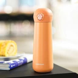 Bình giữ nhiệt LocknLock thép không gỉ, nút bấm hình chân mèo, 400ml LHC3293ORG, Hàng Chính Hãng - JoyMall 1