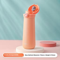 Bình giữ nhiệt LocknLock thép không gỉ, nút bấm hình chân mèo, 400ml LHC3293ORG, Hàng Chính Hãng - JoyMall 3
