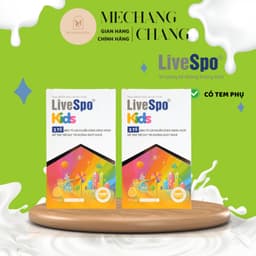 [T6/2028] Hộp 10 ống Men Vi Sinh tiêu hoá LiveSpo Kids Cho Trẻ, Hỗ Trợ 3 Tỷ Bào Tử Lợi Khuẩn, Duy Trì Đường Ruột Khoẻ LS 4