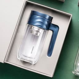 Bình đựng nước thủy tinh 2 lớp LocknLock cao cấp dung tích 350ml có lõi lọc trà LLG925BLU, Hàng Chính Hãng - JoyMall 4