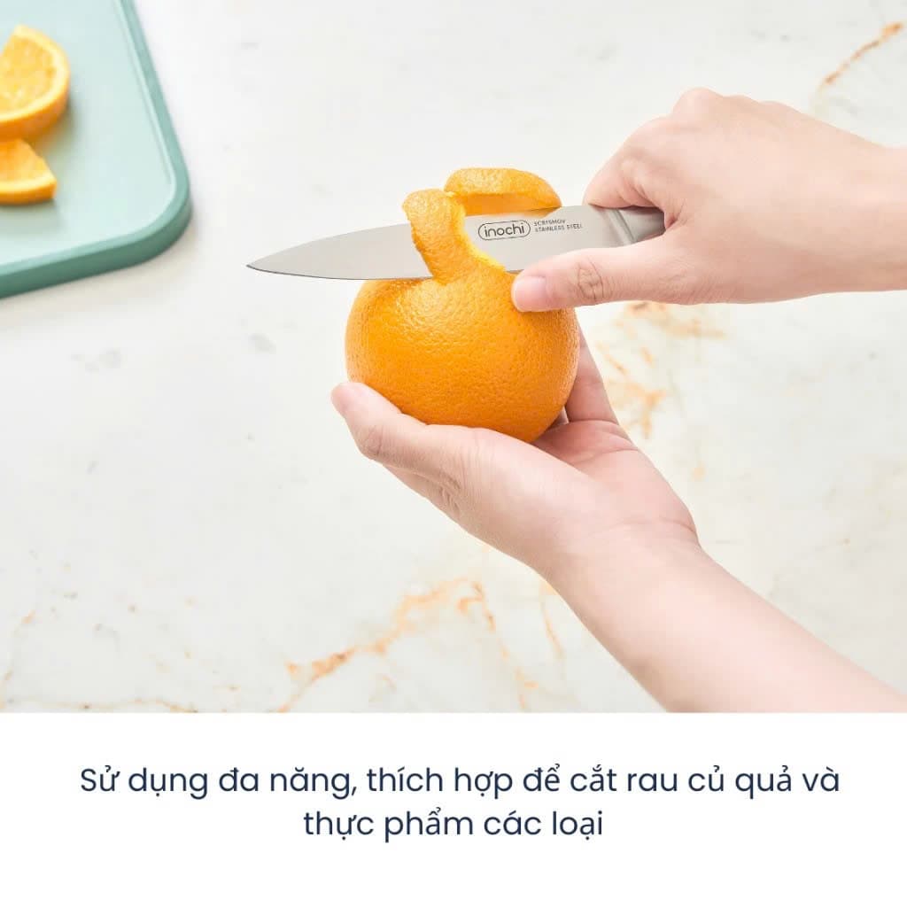 Dao Nhà Bếp Inochi Chính Hãng | Cán Thép Không Gỉ Sáng Bóng, Không Bám Mùi, An Toàn Sức Khỏe