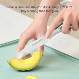 Dao Nhà Bếp Inochi Chính Hãng | Cán Thép Không Gỉ Sáng Bóng, Không Bám Mùi, An Toàn Sức Khỏe 6