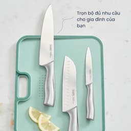 Dao Nhà Bếp Inochi Chính Hãng | Cán Thép Không Gỉ Sáng Bóng, Không Bám Mùi, An Toàn Sức Khỏe 5