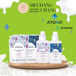 [GIÁ SIÊU TỐT -CHÍNH HÃNG] Nước giặt, nước xả cao cấp thuần chay ATONO2, thành phần 100% tự nhiên,pH trung tính, an toàn 4
