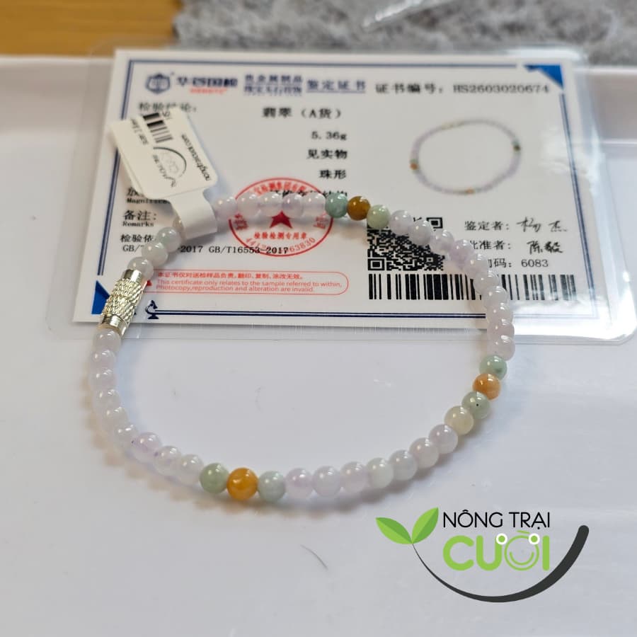 Chuỗi Cam Thach Đa Bảo Tím type A, hạt 3.8mm - Nông Trại Cười