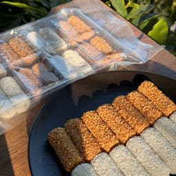 Bánh Mochi Dài Phủ Mè Rang Phủ Dừa, Set 16 Bánh Thơm Dẻo Mềm Ngon, Bánh Mochi Mix Vị Set 468Gr 7