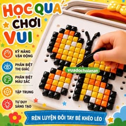 Đồ chơi xếp hình sáng tạo đinh nấm 3D 493pcs kèm hộp đựng bé phát triển tư duy ghép hình montessori tăng tính sáng tạo 4