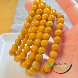 Chuỗi Cam Thach Hoàng Phỉ type A, hạt 7.8mm, không kèm giấy kiểm định - Nông Trại Cười 4