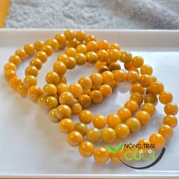 Chuỗi Cam Thach Hoàng Phỉ type A, hạt 7.8mm, không kèm giấy kiểm định - Nông Trại Cười 5