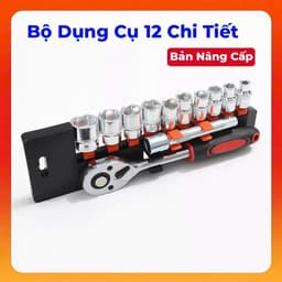 Bộ dụng cụ sửa chữa 12 chi tiết 1/2 8-24cm , Bộ Tuýp Đầu Khẩu 12 chi tiết 1/2" mở bu lông đa năng... 2