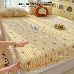 Set 3 món ga gối UBEDDING chất đũi xơ đậu nành nhẹ mềm mịn thoáng khí phong cách Vintage 2