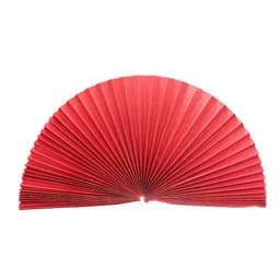 Quạt giấy đỏ gấp sẵn, quạt giấy đỏ kích thước xoè 60cm, xoè 1m2 9