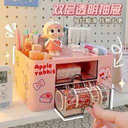 VINBEO Kệ đựng bút đồ dùng học tập hộp lưu trữ văn phòng phẩm để bàn học sinh dễ thương ANHI004 3