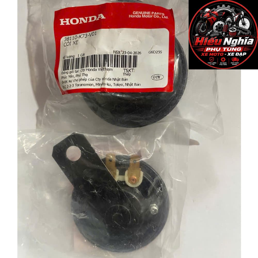 Còi (Kèn) Xe Máy Honda Chính Hãng (38110-K73-V01) - Phụ Tùng Honda Cho Nhiều Các Dòng Xe Số