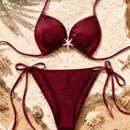 tặng sao biển set bikini 2 mảnh BASIC ĐƠN GIẢN CHO NỮ ĐI BIỂN BIGSIZE 85kg 1