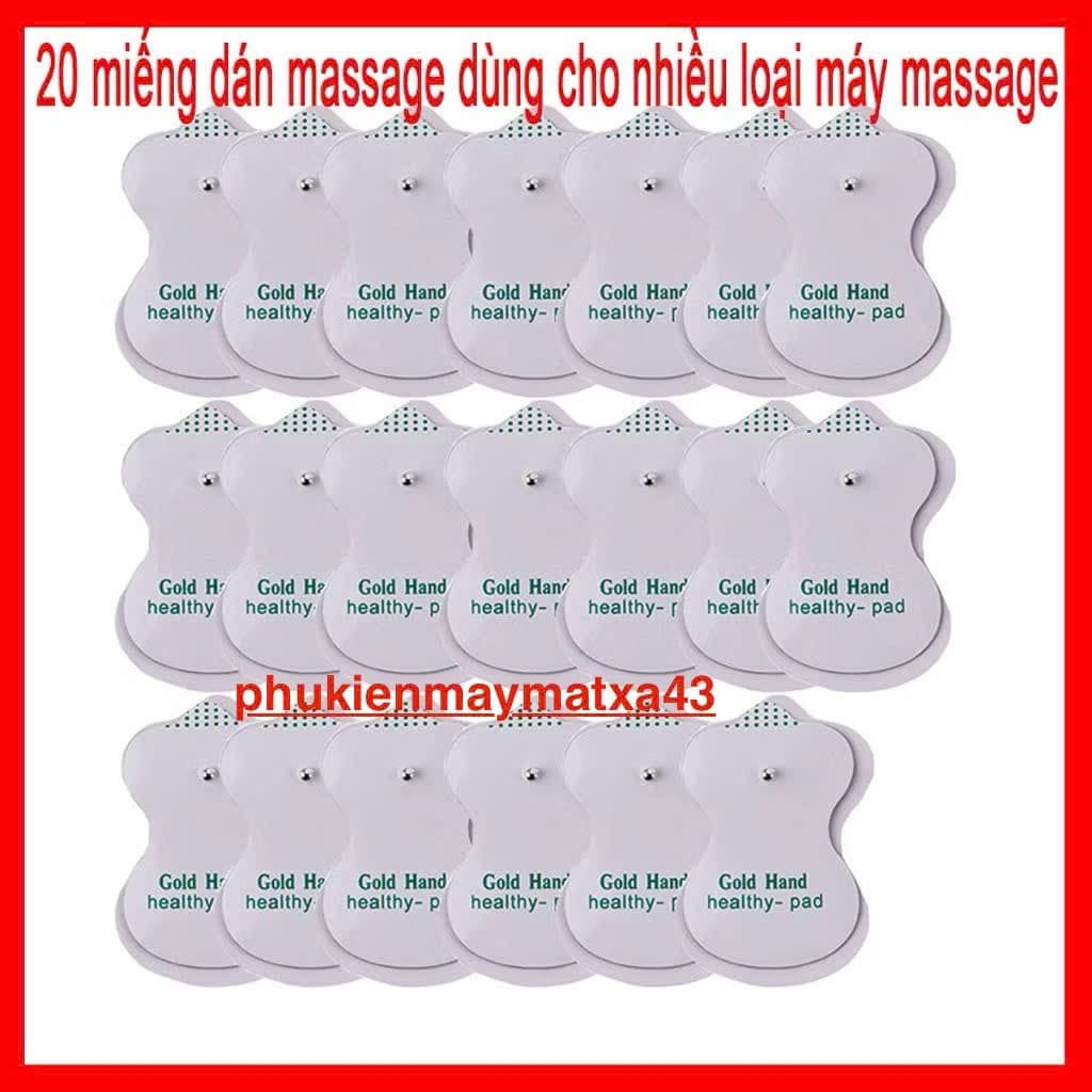 Combo 20 miếng (10 cặp) dán điện xung dành cho nhiều dòng máy massage vật lý trị liệu...