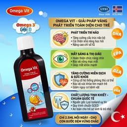 Dầu cá OMEGA VIT - Omega 3 Fish Oil Bổ Sung DHA, EPA Hàm Lượng Cao, Bổ Não, Sáng Mắt Thông Minh Chai 100ml 2