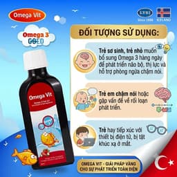 Dầu cá OMEGA VIT - Omega 3 Fish Oil Bổ Sung DHA, EPA Hàm Lượng Cao, Bổ Não, Sáng Mắt Thông Minh Chai 100ml 3