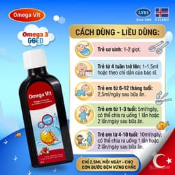 Dầu cá OMEGA VIT - Omega 3 Fish Oil Bổ Sung DHA, EPA Hàm Lượng Cao, Bổ Não, Sáng Mắt Thông Minh Chai 100ml 5
