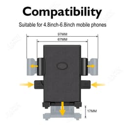 Kẹp Điện Thoại Chân Gương Xe Máy (Có Mũ) N2, No: 606 và MC-03 6