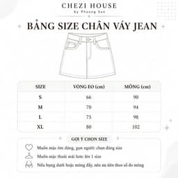 Chân Váy Jean Ngắn Có Quần Trong CHEZI HOUSE Dài 33cm Phối Rách Nhẹ Tôn Dáng Trẻ Trung #8661-8667 9