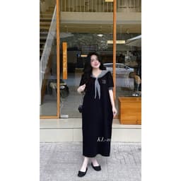 <Đầm Bầu Quynhanhhouse> (QC) #017 Len mtg thuỷ thủ nơ e về 2 màu ạ freesize tới 80kg 2