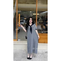 <Đầm Bầu Quynhanhhouse> (QC) #017 Len mtg thuỷ thủ nơ e về 2 màu ạ freesize tới 80kg 3