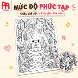 Set 50 Tờ Tranh Line Art Đồ Nét Tô Màu Phù Hợp Trẻ Em - Người Lớn Giải Trí Giảm Stress - POMI 3