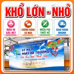 In Bạt Hiflet - Băng Rôn - Kích Thước Theo Yêu Cầu - Miễn Phí Thiết Kế, hỗ trợ đóng lỗ treo 4