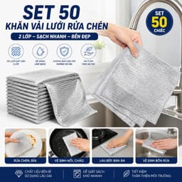 Set 50 Miếng Rửa Chén Sợi Kim Loại – Cọ Nồi, Chảo Siêu Bền 1