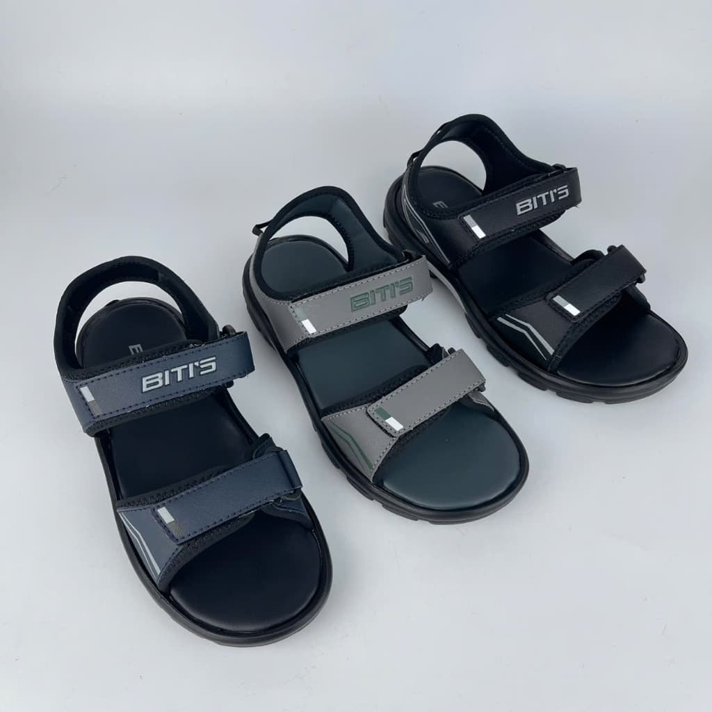 Sandal Nam Học Sinh Biti's BPB0029 Đen/Xám Thoáng Chân (Sz 36-40)