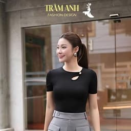 áo phông nữ nhẹ nhàng mang phong cách công sở hoặc dạo phố tinh tế- A-09 1