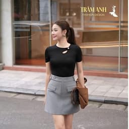 áo phông nữ nhẹ nhàng mang phong cách công sở hoặc dạo phố tinh tế- A-09 3