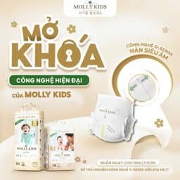 (COMBO 4BỊCH) BỈM MOLLY KIDS HÀN QUỐC MỎNG MỀM THẤM HÚT TỐT CHO BÉ 6